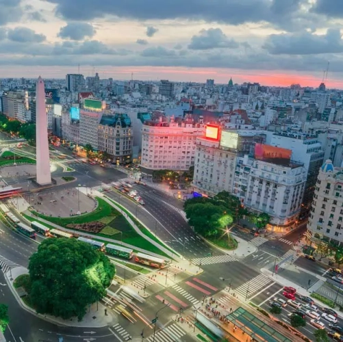 Vue sur le centre-ville de Buenos Aires 