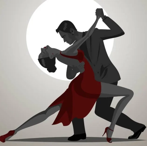 Illustration de danseurs de tango