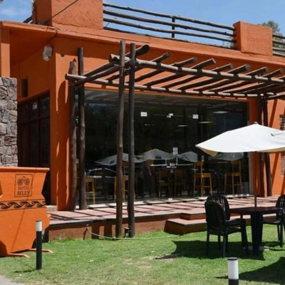La terrasse de l'hosteria Belen en Argentine