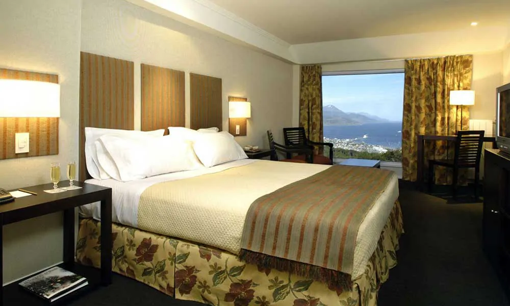 Chambre double de l’hotel Los Acebos à Ushuaia en Argentine