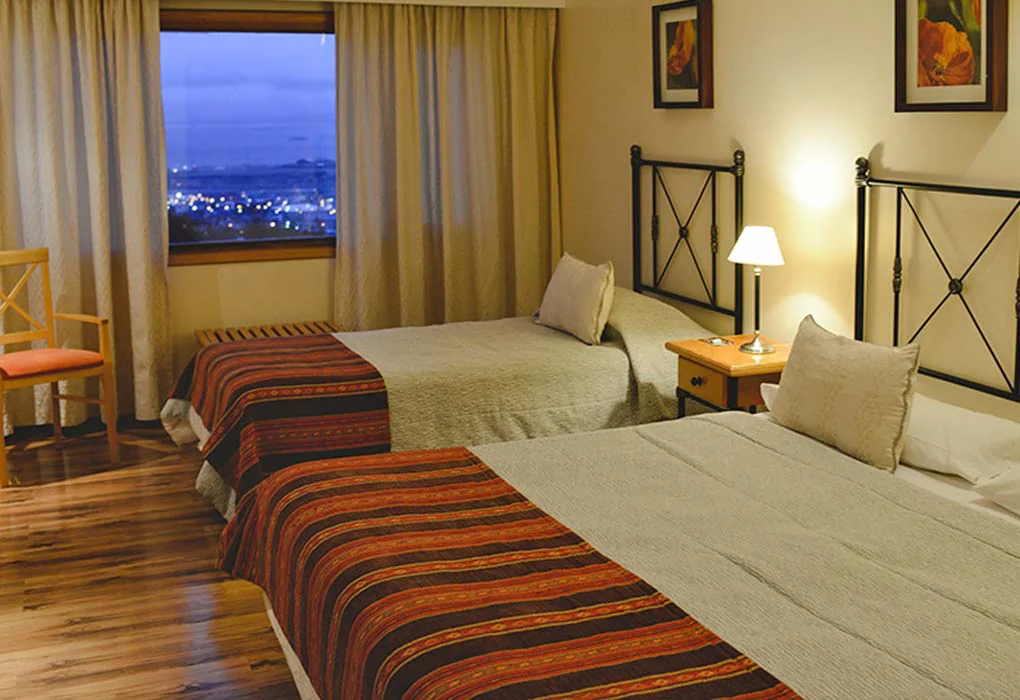 Chambre triple de l’hôtel Altos à Ushuaïa en Argentine