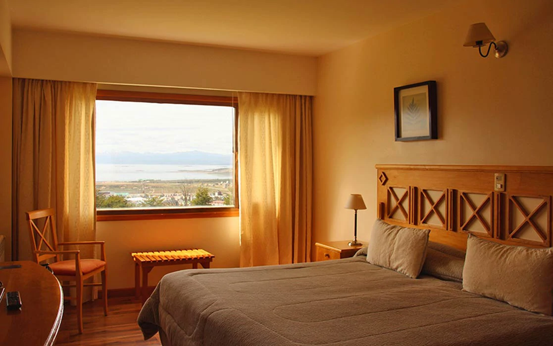 Chambre double de l’hôtel Altos à Ushuaïa en Argentine