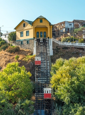 Funiculaire de Valparaiso, la ville des ascenseurs au Chili
