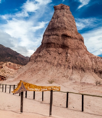 El Obelisco, formation naturelle de la Quebrada de las Conchas en Argentine