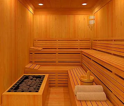 Sauna de l’hotel Imago à El Calafate en Argentine