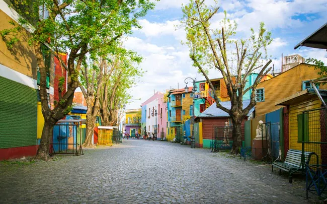 La rue Caminito à Buenos Aires et les célèbres maisons peintes du quartier de La Boca