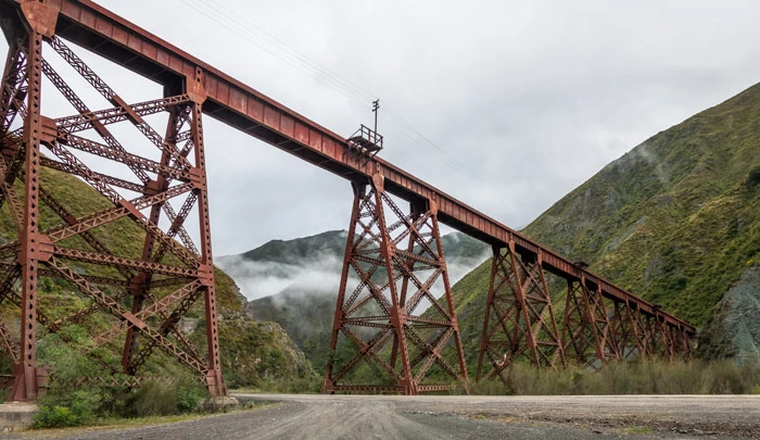 Le viaduc del Toro dans la Quebrada del Toro en Argentine