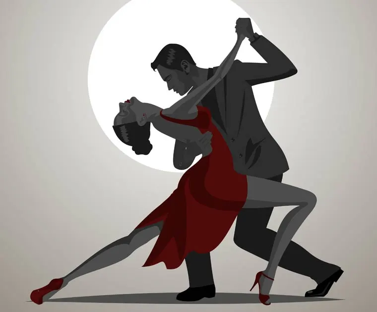 Illustration de danseurs de tango