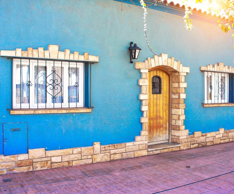 Une jolie maison bleue à Mendoza
