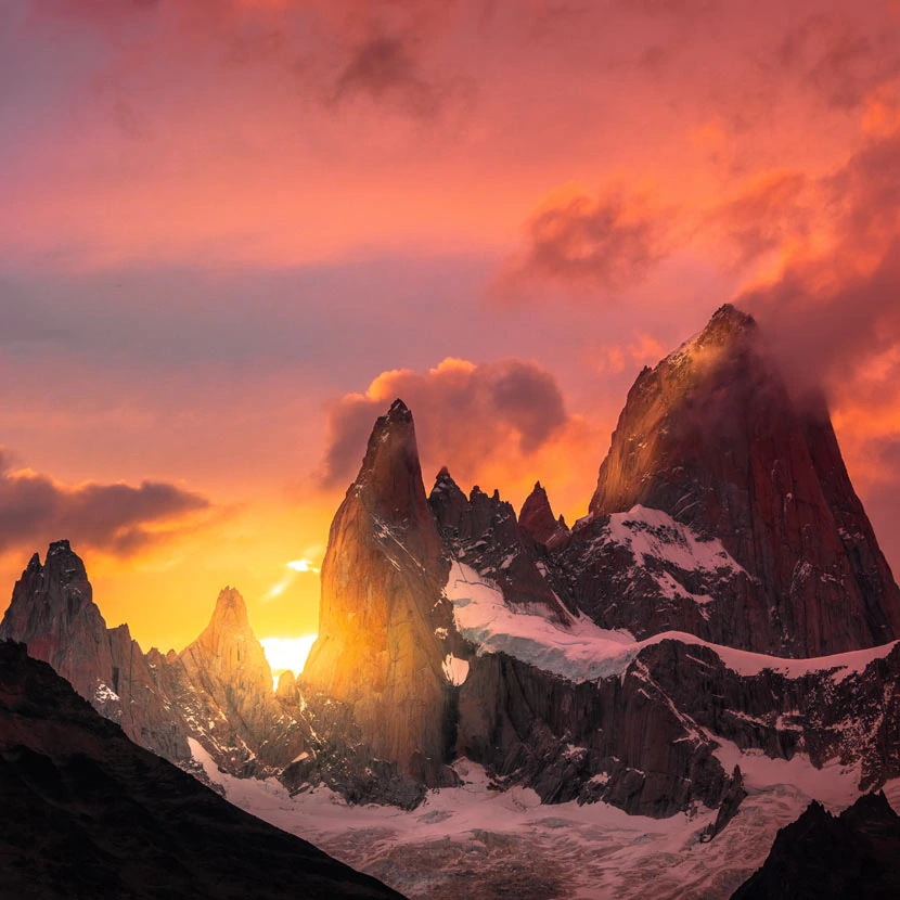 Le mont Fitz Roy, ou montagne qui fume, en Patagonie Argentine