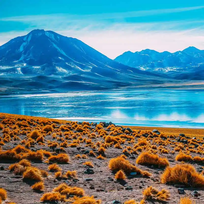 Paysage volcanique de San Pedro de Atacama dans la région Antofagasta au Chili