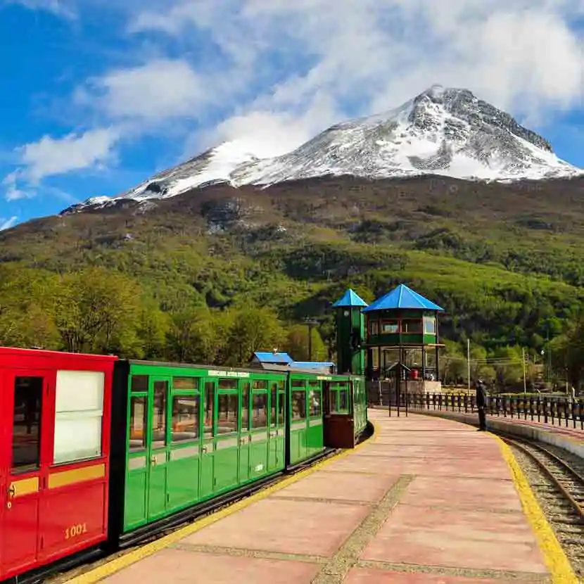 La locomotive Tierra del Fuego du Train du bout du monde à Ushuaïa en Argentine