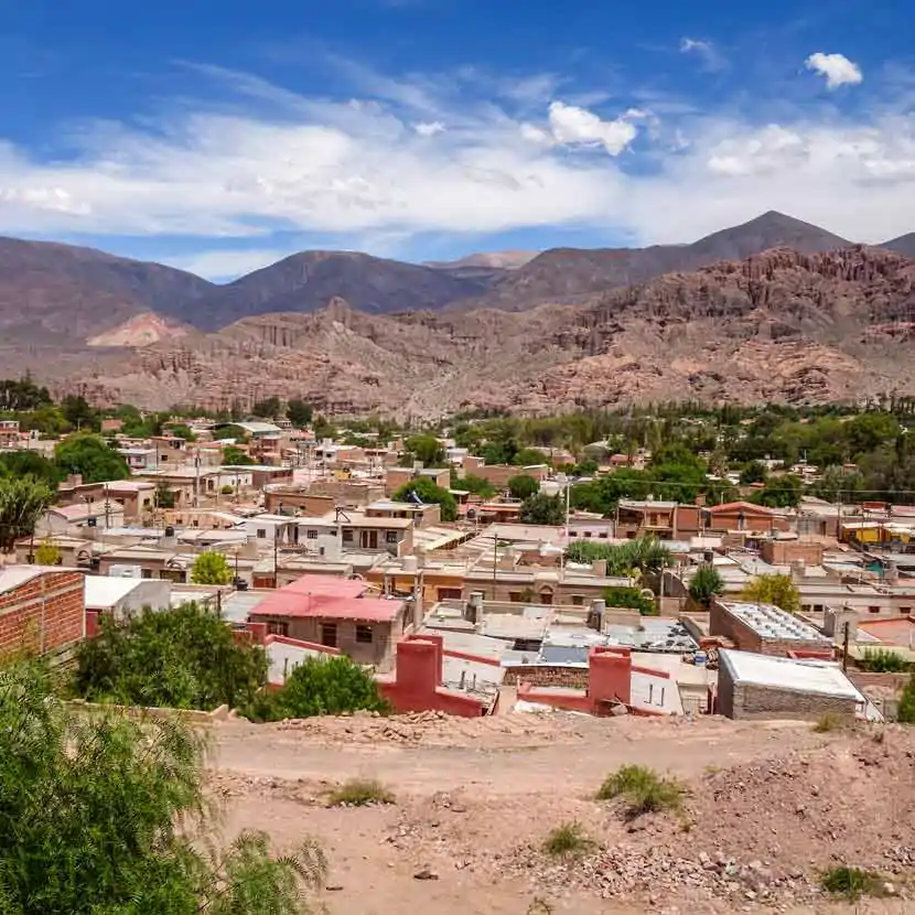 La ville de Tilcara dans la Quebrada de Humahuaca en Argentine